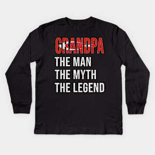 Grand Father Turkish Grandpa The Man The Myth The Legend - Gift for Turkish Dad With Roots From  Turkey Kids Long Sleeve T-Shirt